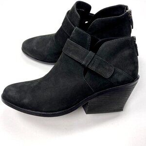 Eileen Fisher Ives Tumbled Nubuck Bootie Women 8‎ NWOB $250 Black Ankle Boots